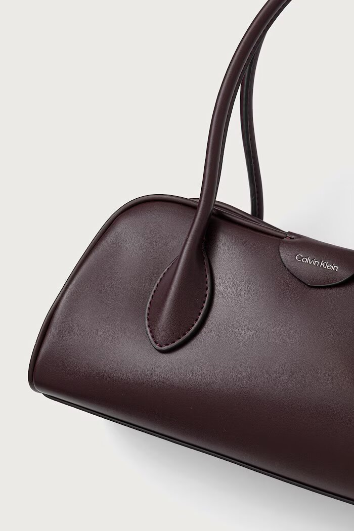 CALVIN KLEIN чанта тип багета дамска от имитация на кожа бордо LV04F3369G