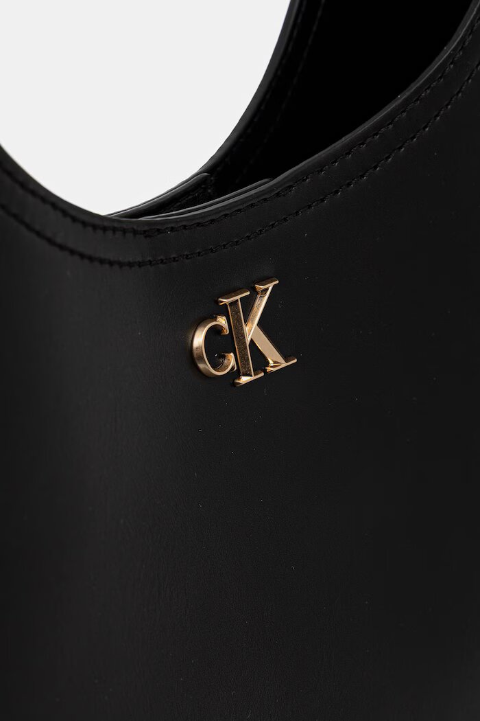 CALVIN KLEIN чанта тип хобо дамска от имитация на кожа черна LV04F3522G