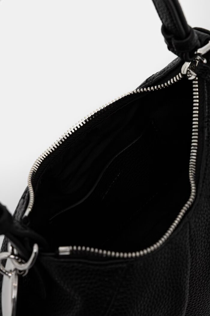 CALVIN KLEIN чанта тип хобо дамска от имитация на кожа черна LV04F3554G
