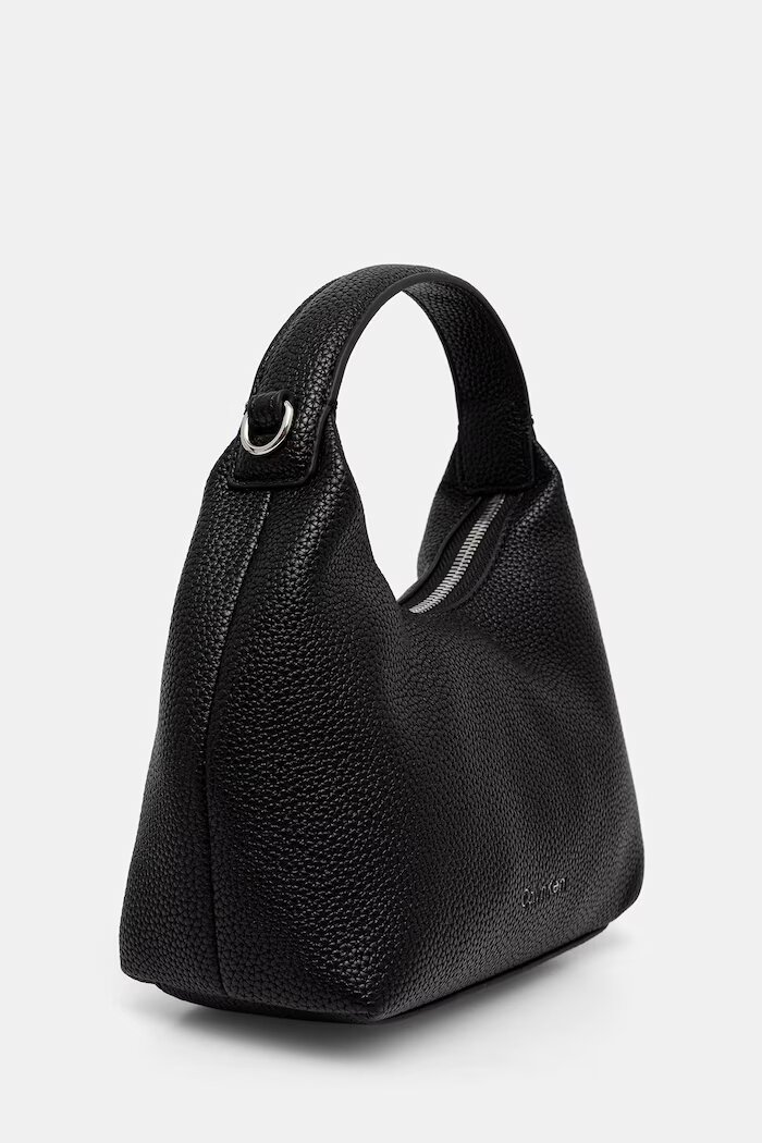 CALVIN KLEIN чанта тип хобо дамска от имитация на кожа черна LV04F3892G
