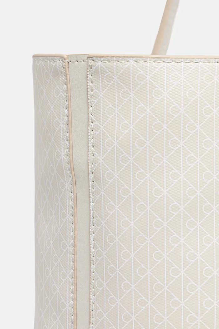 CALVIN KLEIN чанта tote дамска от имитация на кожа бяла LV04F3266G