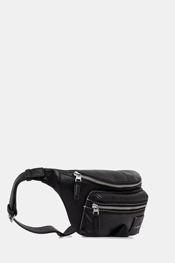 CALVIN KLEIN чанта за кръста мъжка от имитация на кожа черна LV04D3427G