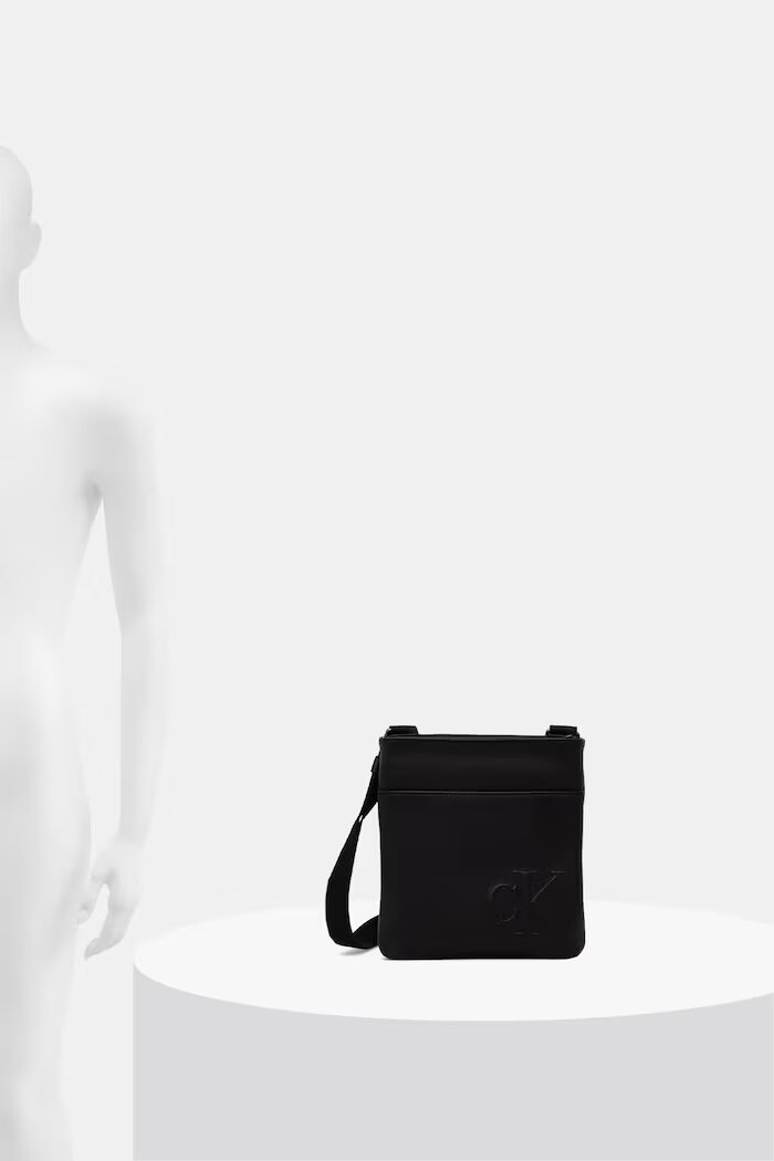 CALVIN KLEIN Чанта за рамо мъжка от имитация на кожа черна LV04D3344G