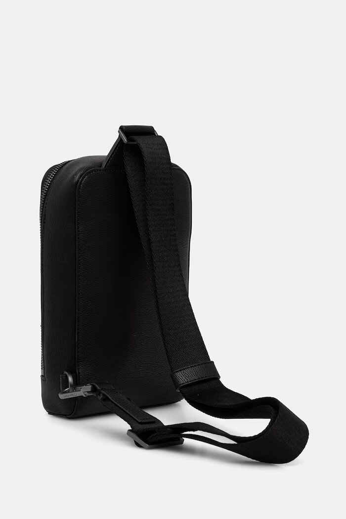 CALVIN KLEIN чанта за врата мъжка от имитация на кожа черна LV04D3292G