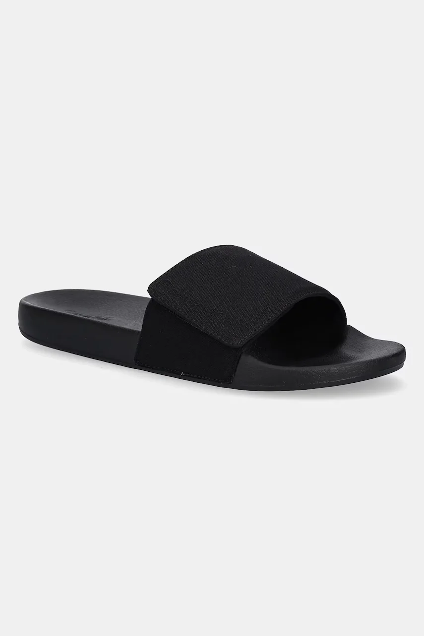 CALVIN KLEIN Чехли ADJ POOL SLIDE CANVAS LOGO