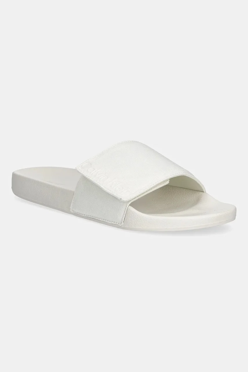 CALVIN KLEIN Чехли ADJ POOL SLIDE CANVAS LOGO