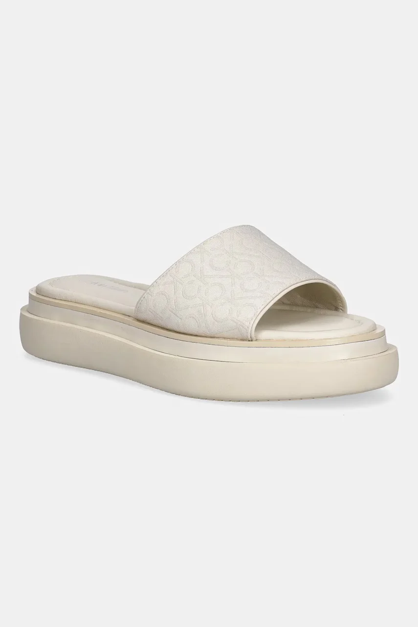 CALVIN KLEIN Чехли FLATFORM SLIDE - JACQ