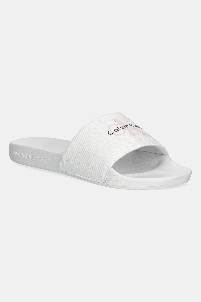 CALVIN KLEIN Чехли Jeans SLIDE MONOGRAM WN LOGO CK