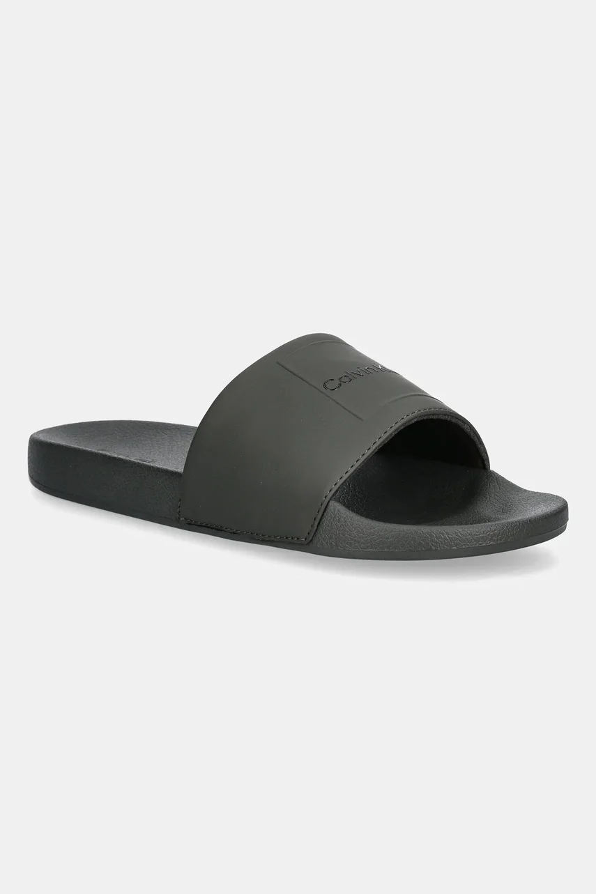 CALVIN KLEIN Чехли POOL SLIDE W/ CK SQUARE