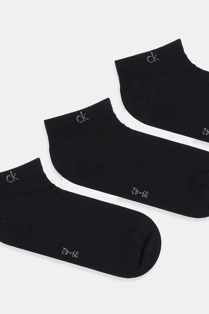 CALVIN KLEIN чорапи мъжки с памук 3 броя черни 701234366