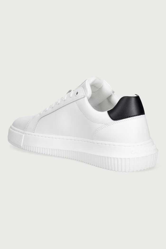 CALVIN KLEIN CHUNKY CUPSOLE MONO LTH маратонки мъжки от кожа бели YM0YM01317
