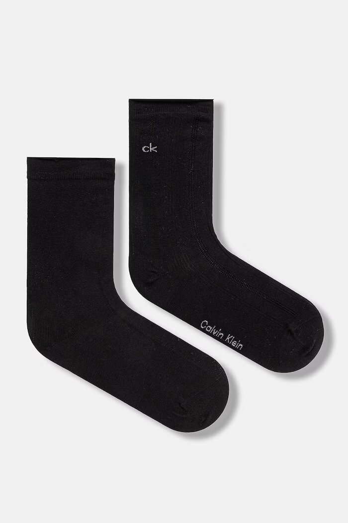 CALVIN KLEIN дамски чорапи 2 броя черни 701238120