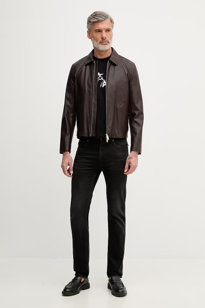 CALVIN KLEIN Дънки slim fit мъжки черни LV04RF938G