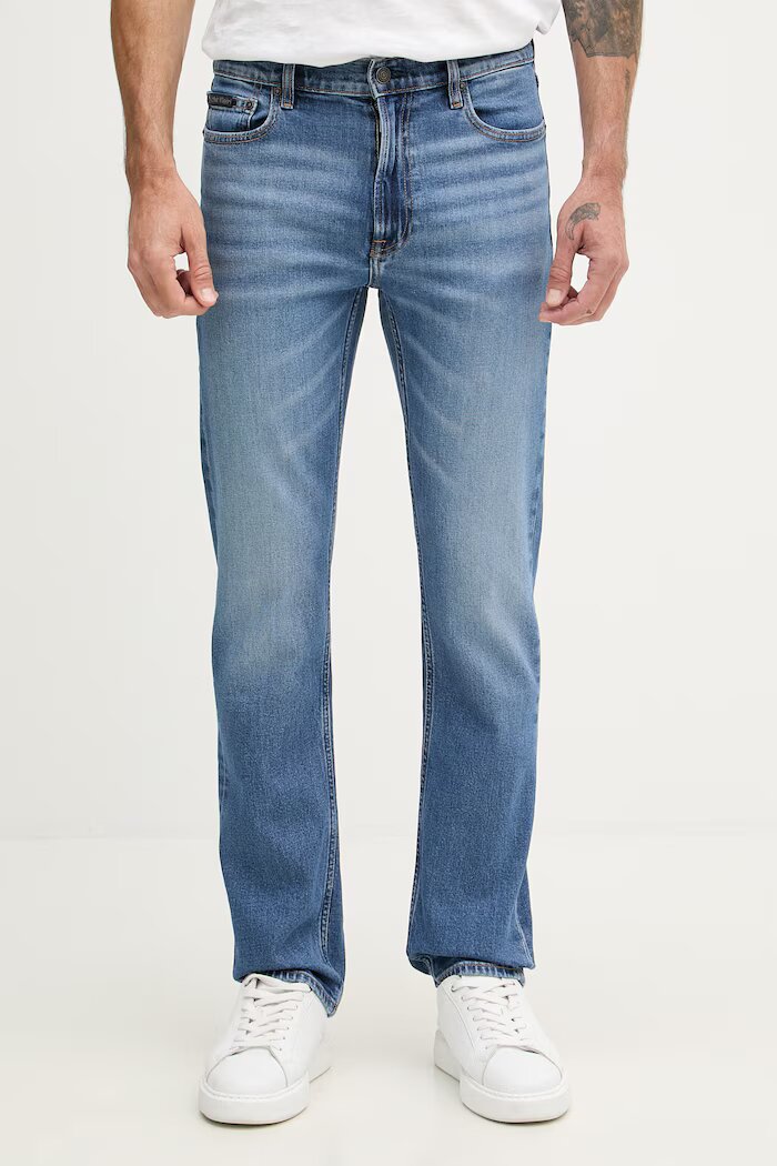 CALVIN KLEIN дънки slim fit мъжки сини LV04RF940G