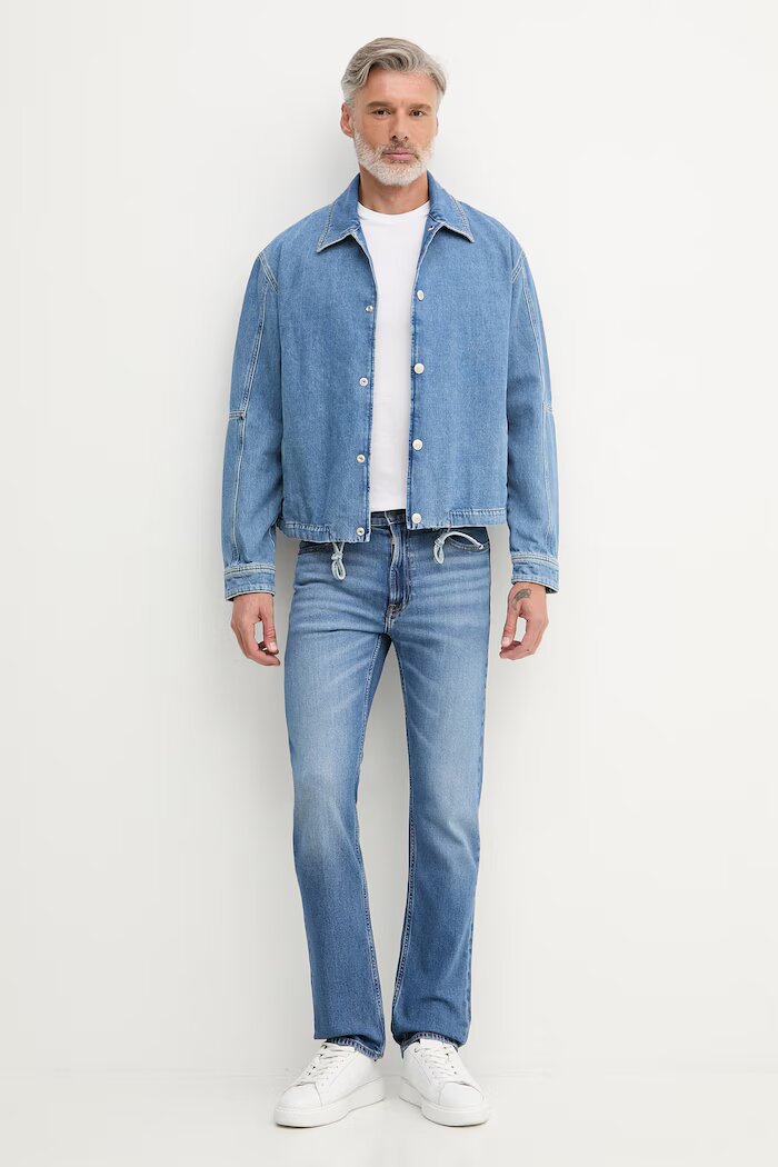 CALVIN KLEIN дънки slim fit мъжки сини LV04RF940G