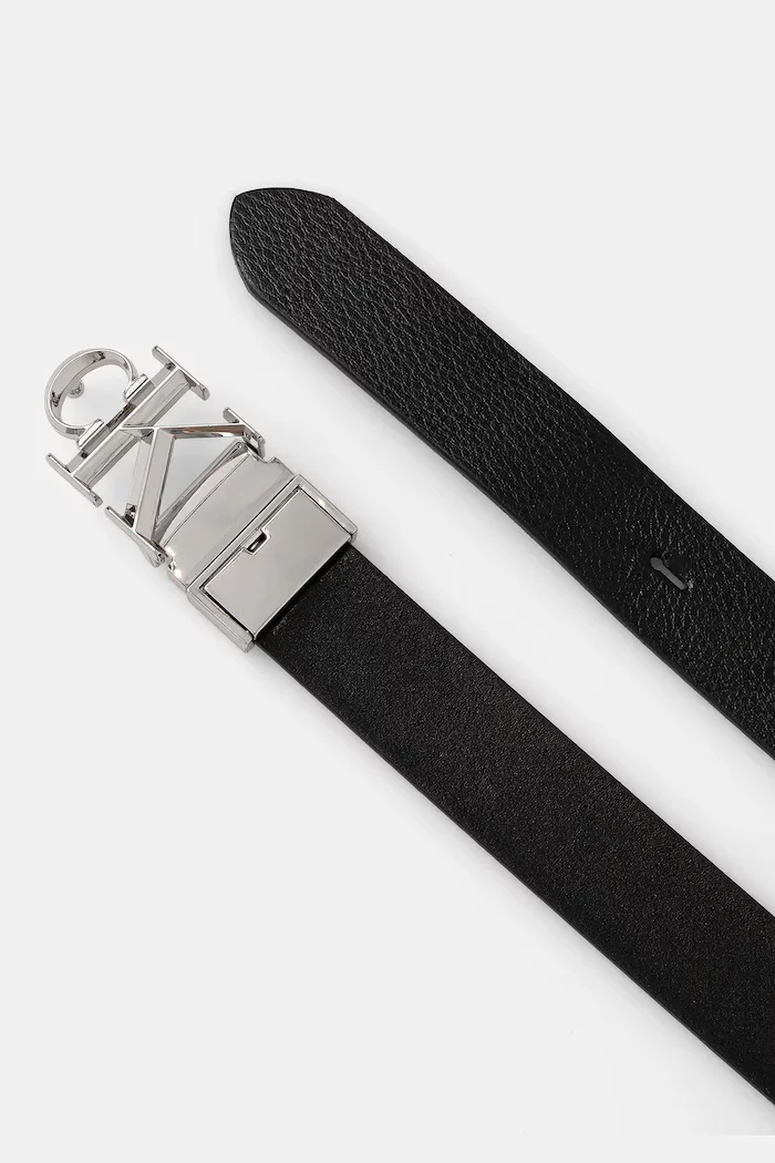 CALVIN KLEIN Двустранен колан дамски от кожа черен