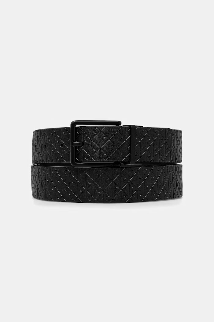 CALVIN KLEIN двустранен колан мъжки от кожа черен LV04D7063G