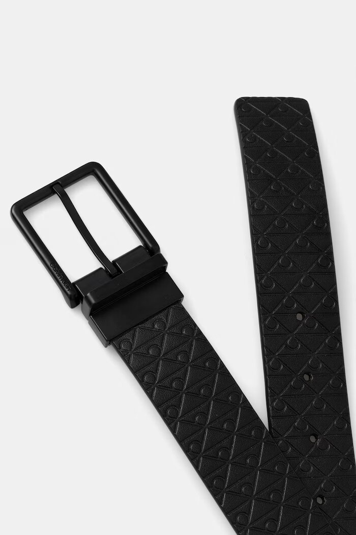 CALVIN KLEIN двустранен колан мъжки от кожа черен LV04D7063G