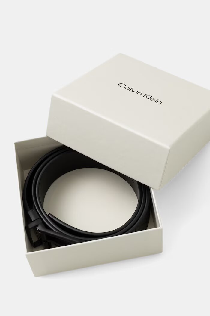 CALVIN KLEIN двустранен колан мъжки от кожа черен LV04D7063G