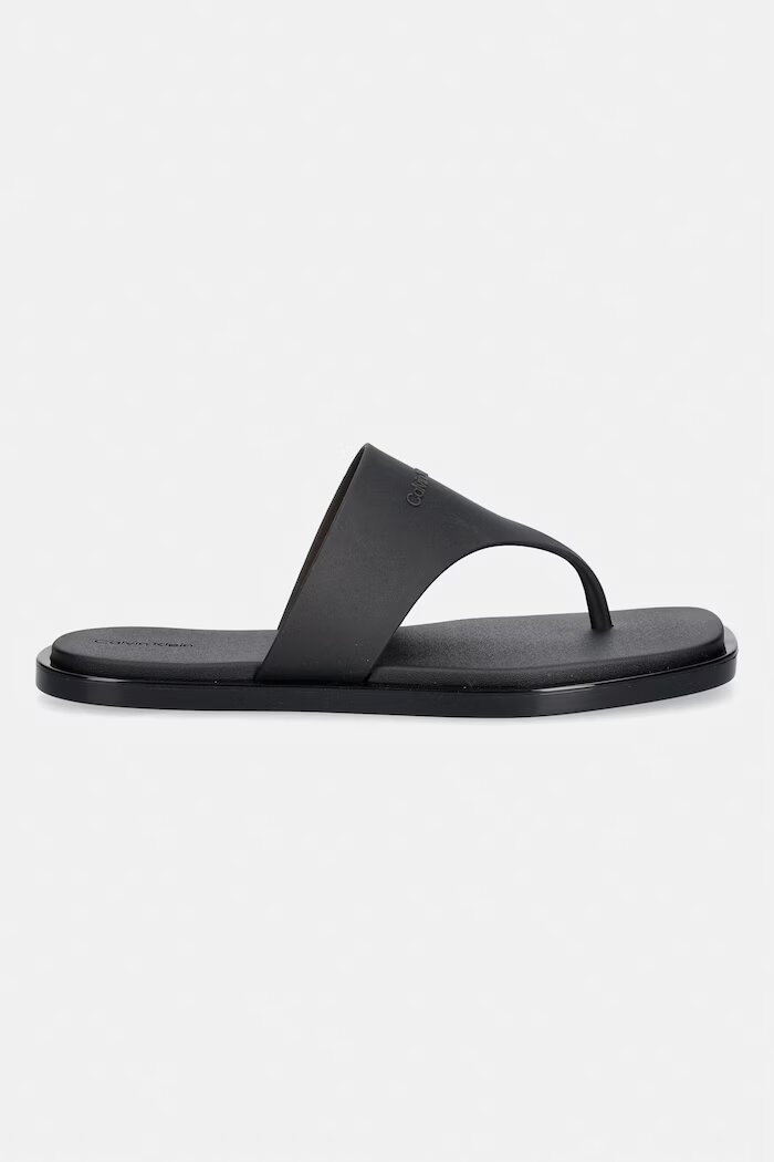 CALVIN KLEIN джапанки дамски JELLY SANDAL THONG MAT TRAN TPU черни HW0HW02964