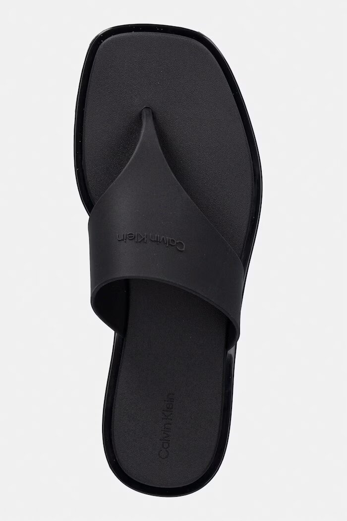 CALVIN KLEIN джапанки дамски JELLY SANDAL THONG MAT TRAN TPU черни HW0HW02964