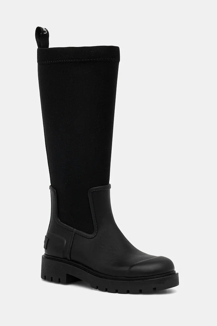 CALVIN KLEIN Гумени ботуши HIGH RAINBOOT NEOPRENE в черно YW0YW02002
