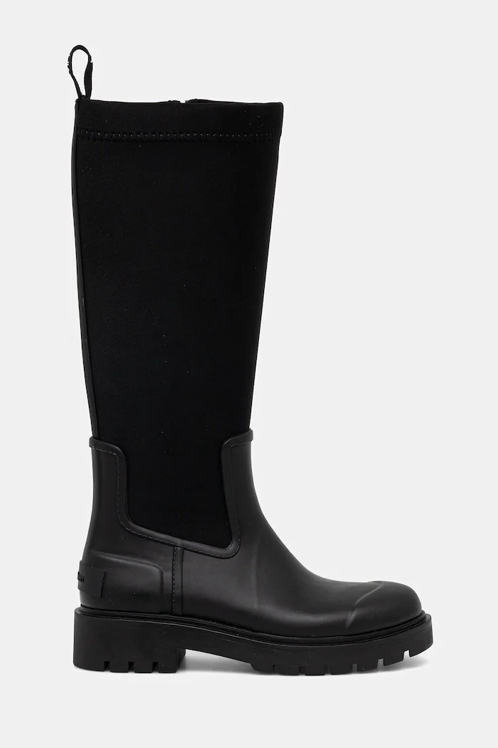 CALVIN KLEIN Гумени ботуши HIGH RAINBOOT NEOPRENE в черно YW0YW02002