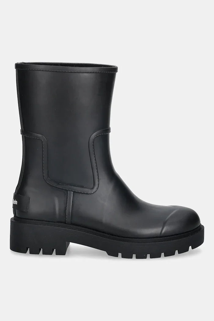 CALVIN KLEIN Гумени ботуши MID RAINBOOT RUBBER в черно YW0YW02004