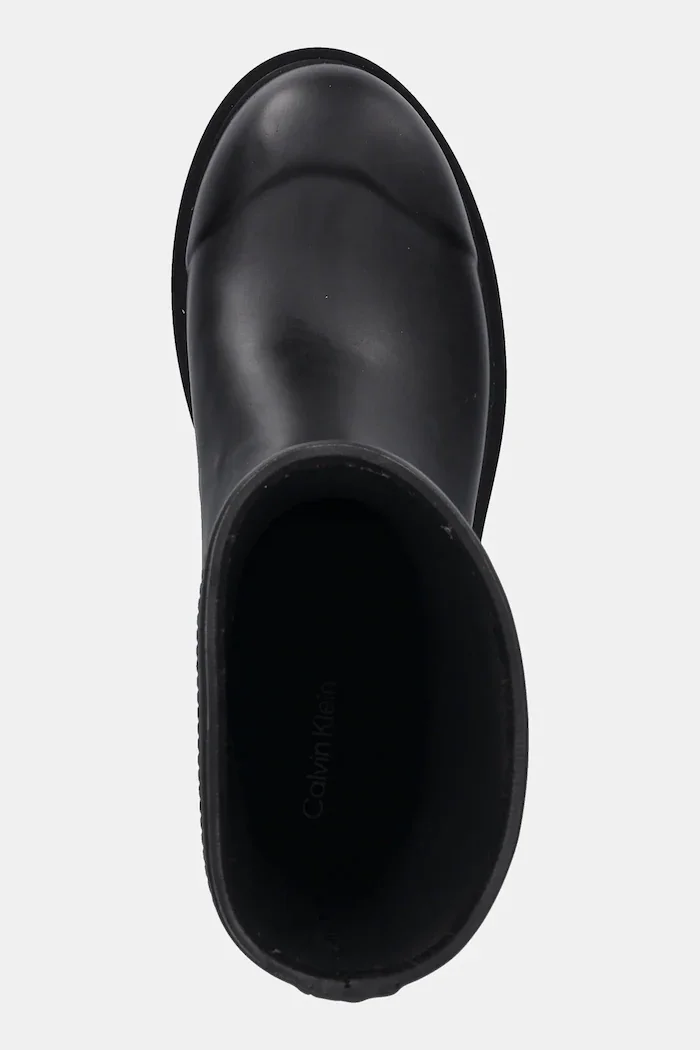 CALVIN KLEIN Гумени ботуши MID RAINBOOT RUBBER в черно YW0YW02004