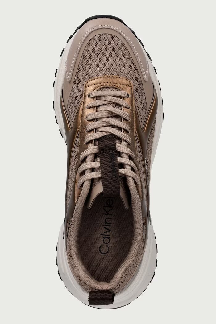 CALVIN KLEIN HIKE RUN CKSTRIPE MESH MET маратонки дамски бежови HW0HW03140