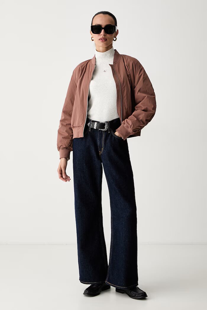CALVIN KLEIN JEANS блуза с дълги ръкави дамска с памук сива LV047D203G