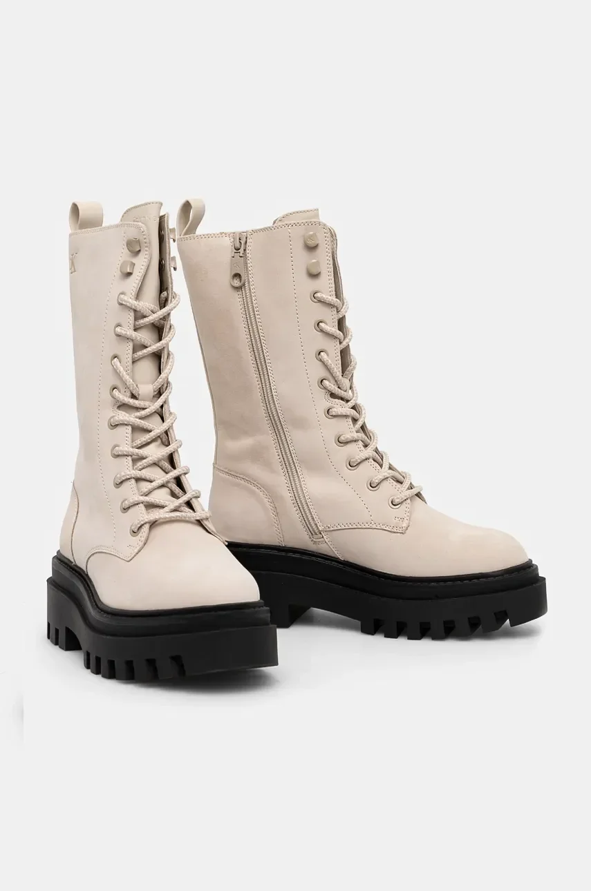 CALVIN KLEIN JEANS Боти FLATFORM LACE UP BOOT MG NB
