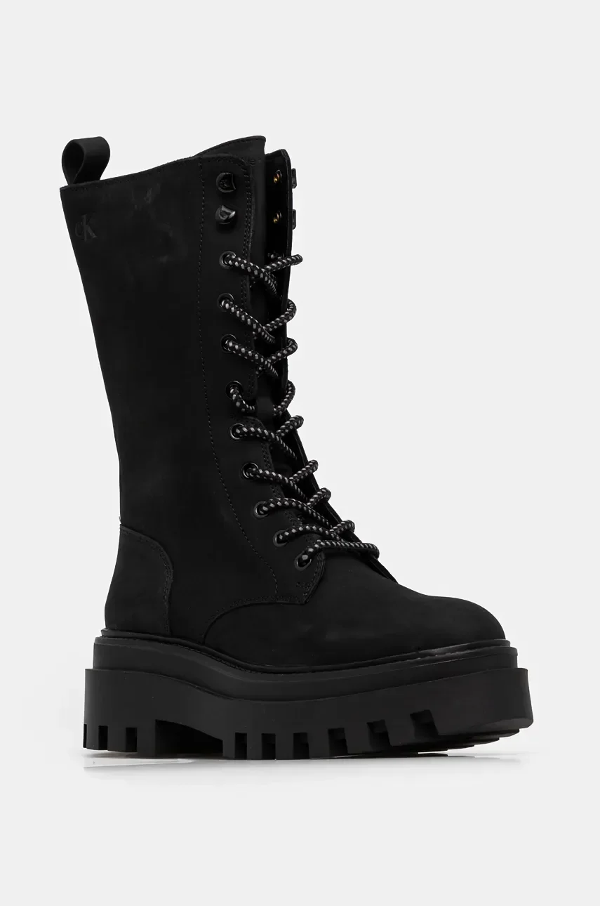 CALVIN KLEIN JEANS Боти FLATFORM LACE UP BOOT MG NB