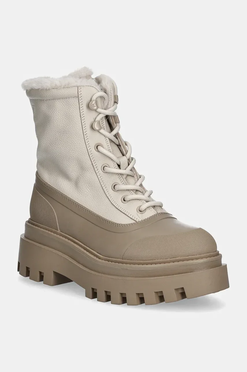 CALVIN KLEIN JEANS Боти FLATFORM LACE UP BOOT PADDED