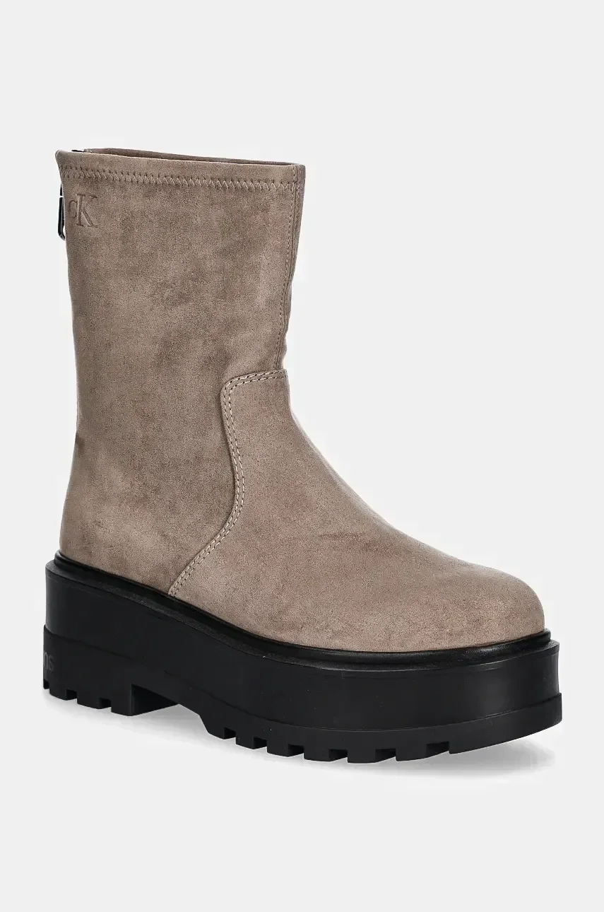 CALVIN KLEIN JEANS Боти FLATFORM ZIP MG SS