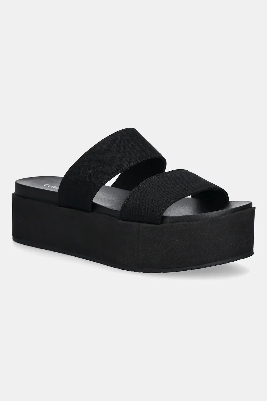 CALVIN KLEIN JEANS Чехли FLATFORM SANDAL WEBBING IN