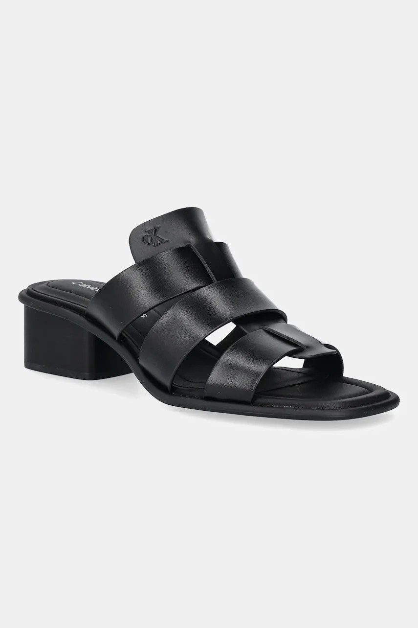 CALVIN KLEIN JEANS Чехли HEEL SQUARE MG LTH