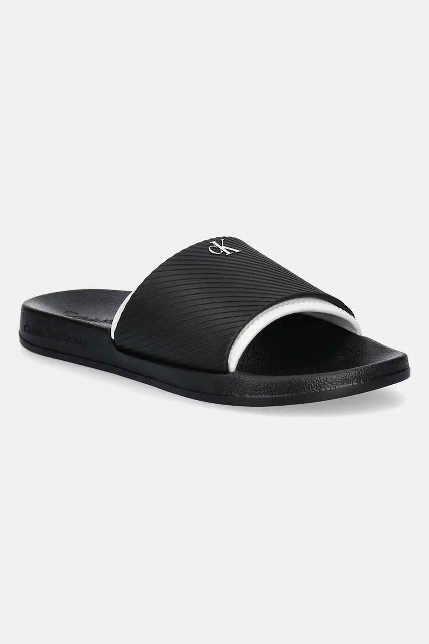 CALVIN KLEIN JEANS Чехли SLIDE RUBBER NEOPRENE TEXT