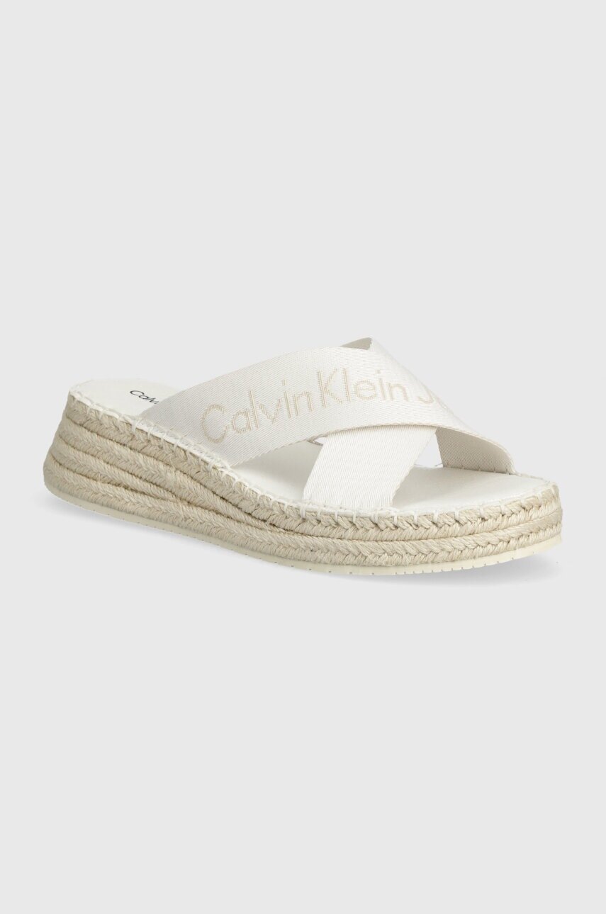 CALVIN KLEIN JEANS Чехли SPORTY WEDGE ROPE SANDAL MR