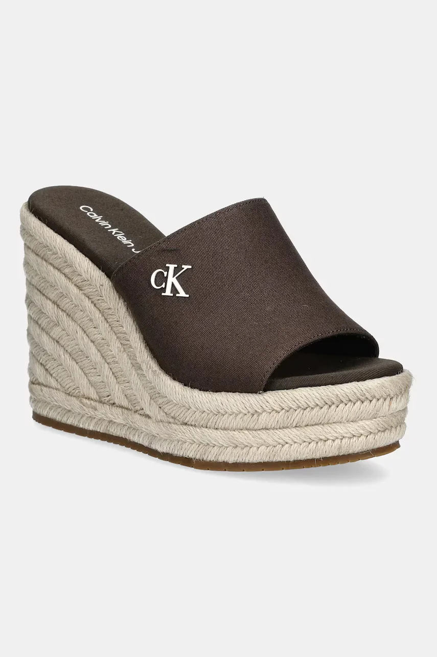 CALVIN KLEIN JEANS Чехли WEDGE ROPE SLIDE MG