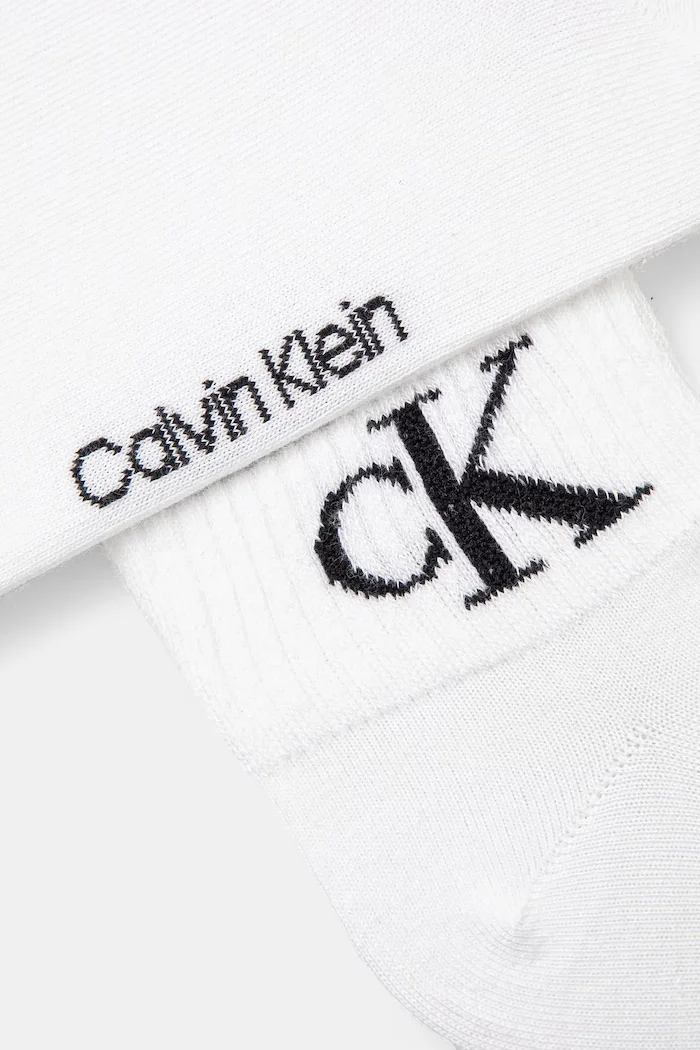 CALVIN KLEIN JEANS чорапи дамски с памук 2 броя бели 701228813
