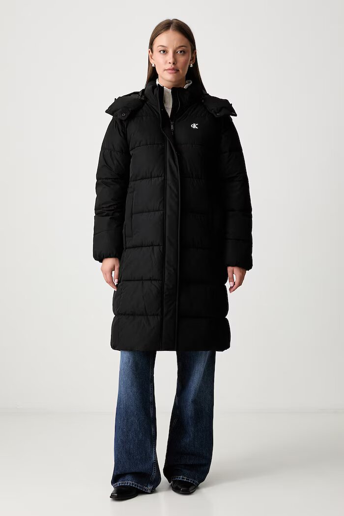 CALVIN KLEIN JEANS дълго яке дамско черно LV047H505G