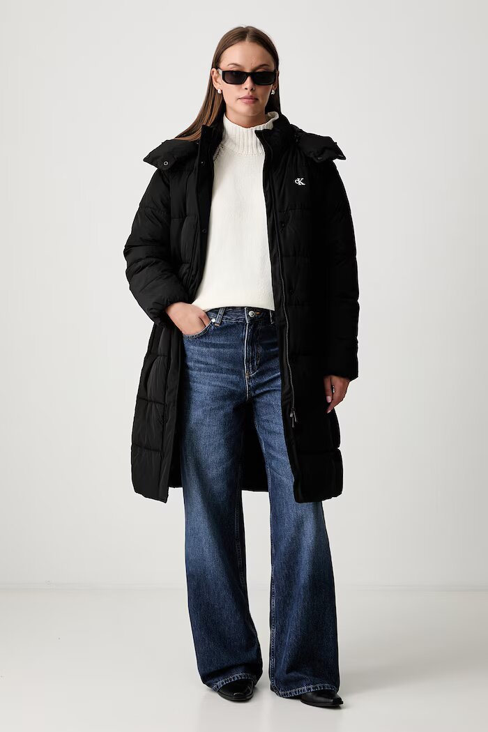CALVIN KLEIN JEANS дълго яке дамско черно LV047H505G