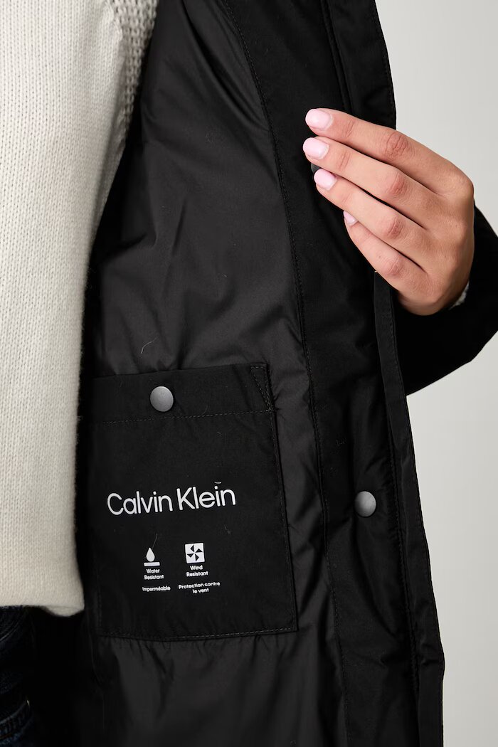 CALVIN KLEIN JEANS дълго яке дамско черно LV047H505G