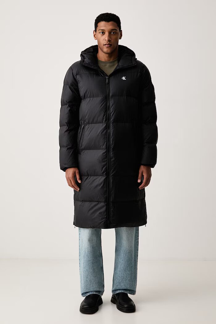 CALVIN KLEIN JEANS дълго яке мъжко черно LV04RH501G