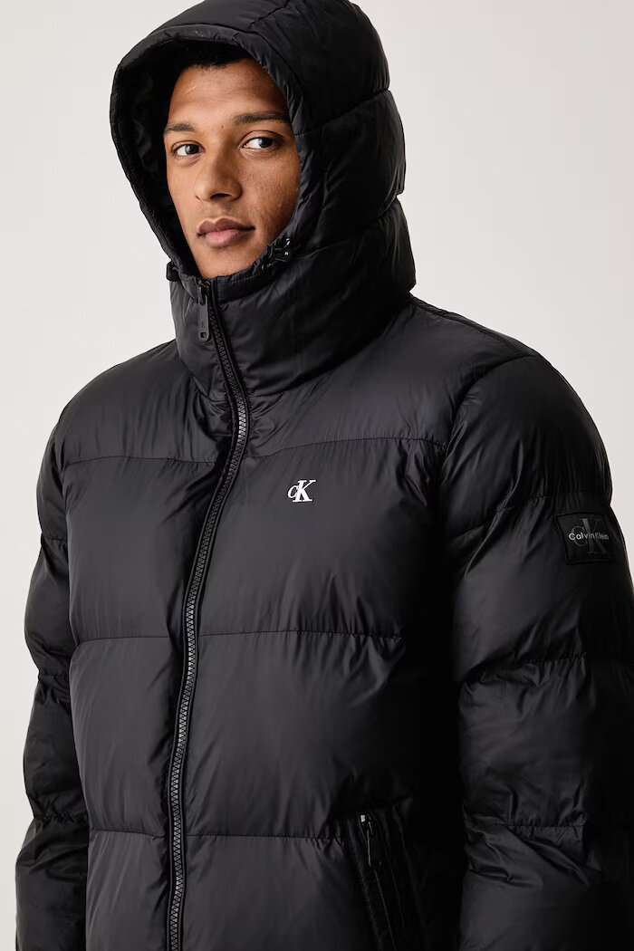 CALVIN KLEIN JEANS дълго яке мъжко черно LV04RH501G