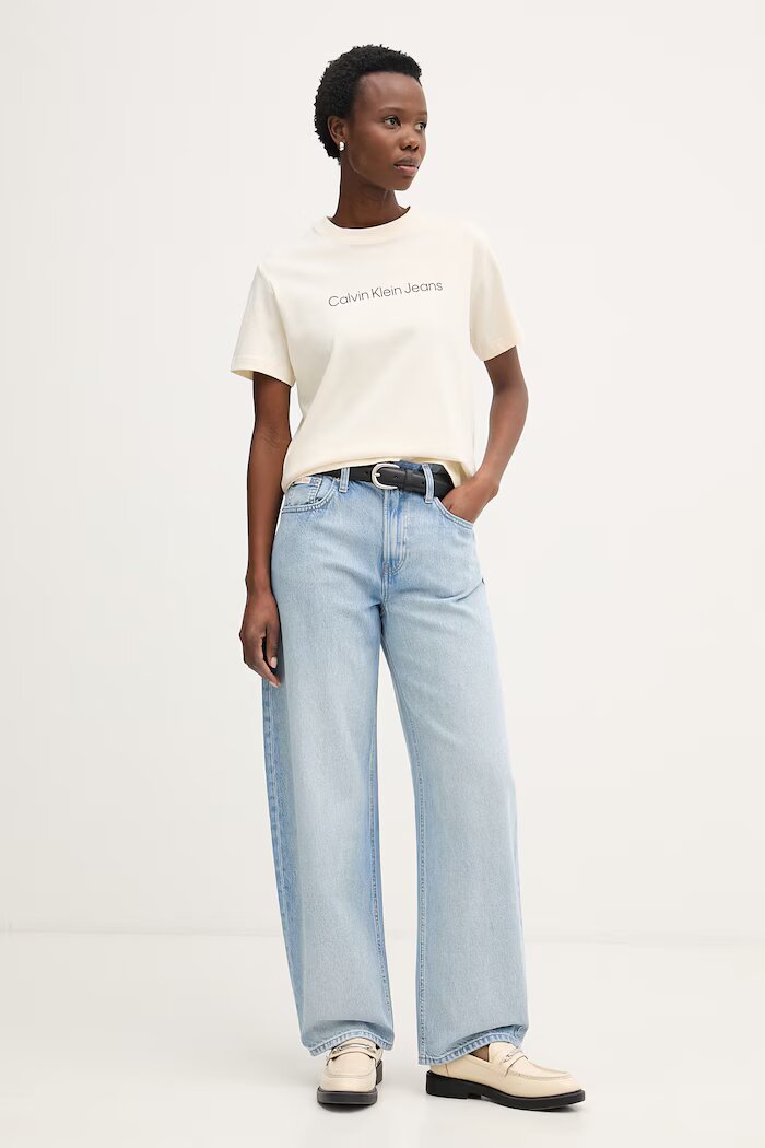 CALVIN KLEIN JEANS дънки barrel дамски сини LV047F684G