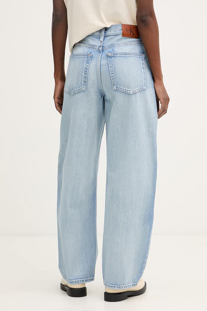 CALVIN KLEIN JEANS дънки barrel дамски сини LV047F684G