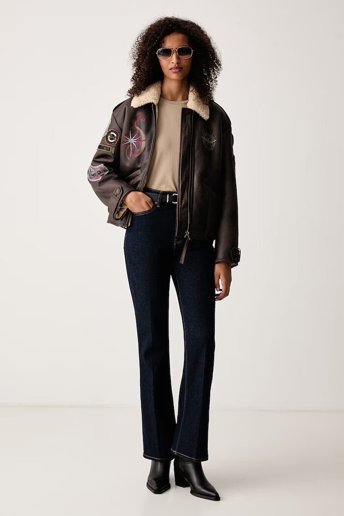 CALVIN KLEIN JEANS дънки bootcut дамски тъмносини LV047H765G