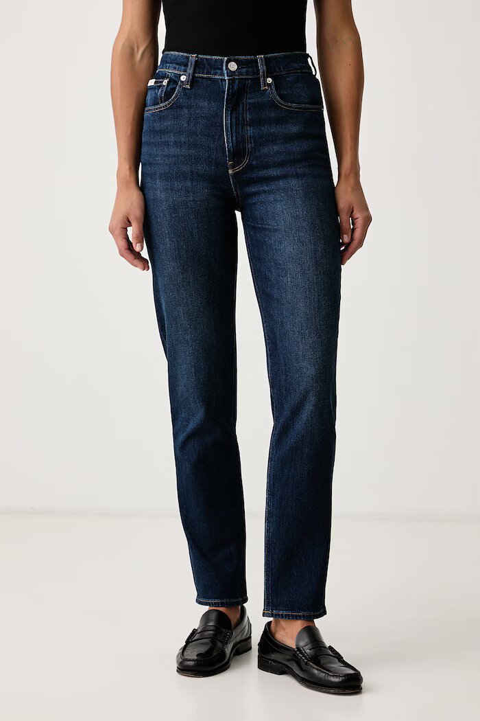 CALVIN KLEIN JEANS дънки mom fit дамски сини LV047D842G